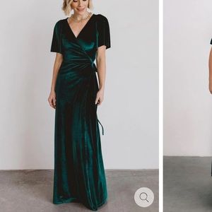 Baltic Born green velvet dress size S